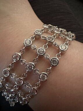 cz row bracelet sz7iches